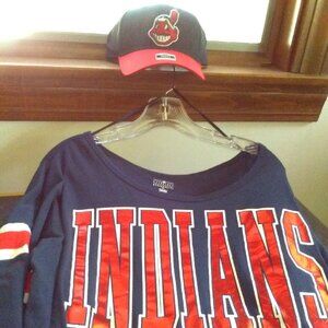 MLB Cleveland Indians Men's hat (NWT) and Women's 1X shirt